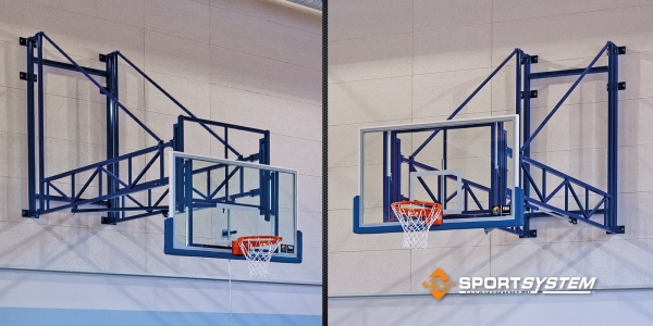 S04064 - Impianto basket Trevi a muro chiudibile lateralmente
