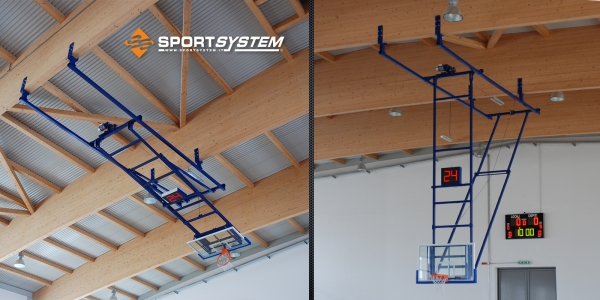 S04070 - Impianto basket Top a soffitto chiudibile verso l'alto, motorizzato