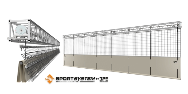 S07603 - Tenda divisoria combinata per campi gioco